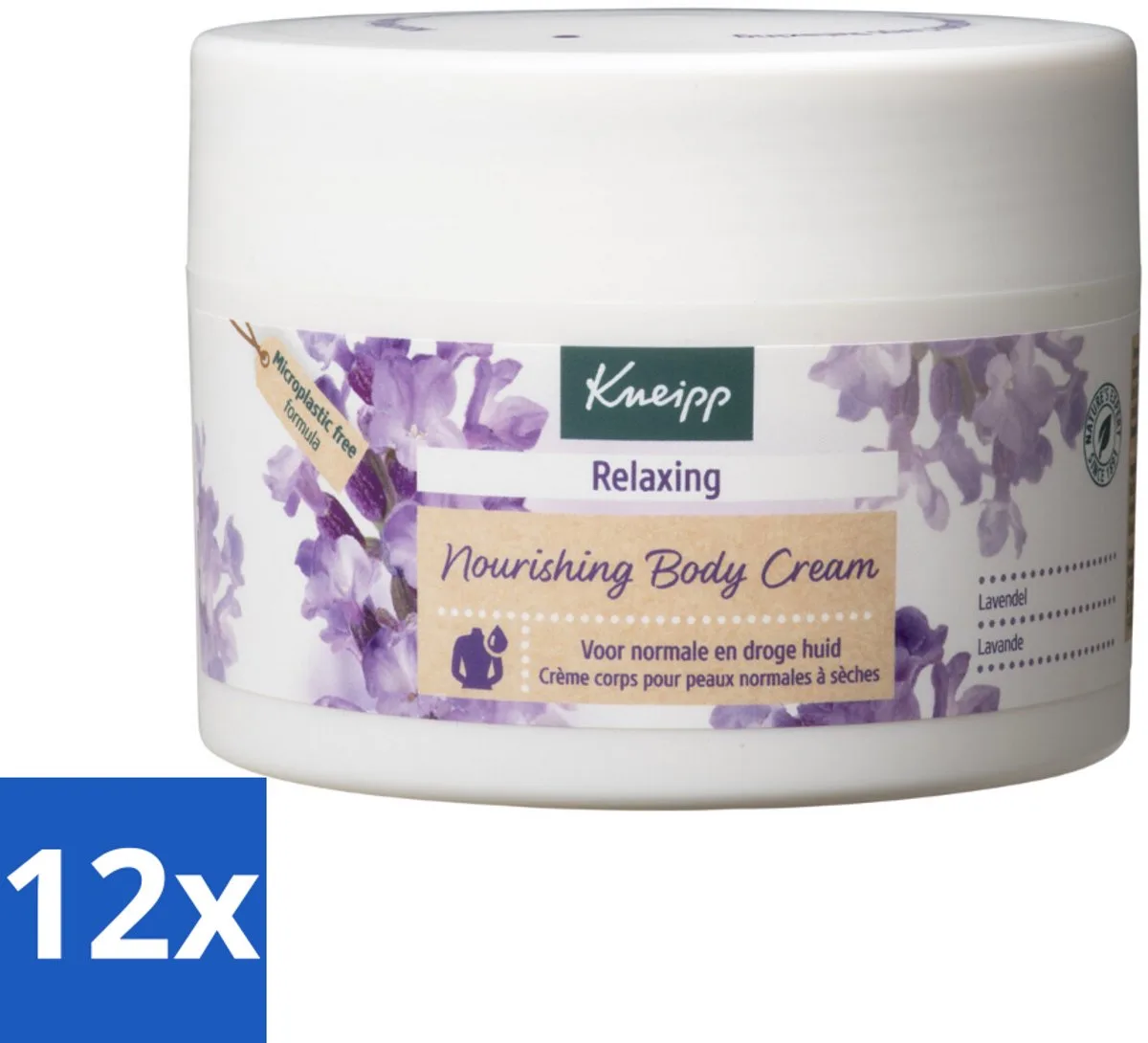 12 x Kneipp - Body crème - Relaxing - Lavendel - Rustgevende geur - 200 ml - Ontspanning - Bodycrème - Lavendel - Verzorging - Hydrateren de Kneipp – photo produit