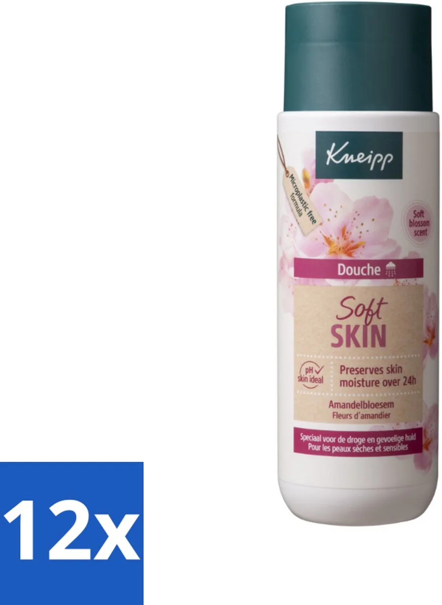 12 x Kneipp - Douchegel - Soft Skin - Amandelbloesem - 200 ml - Douchegel - Droge Huid - Gevoelige Huid - Verzorging - Amandelolie de Kneipp – photo produit