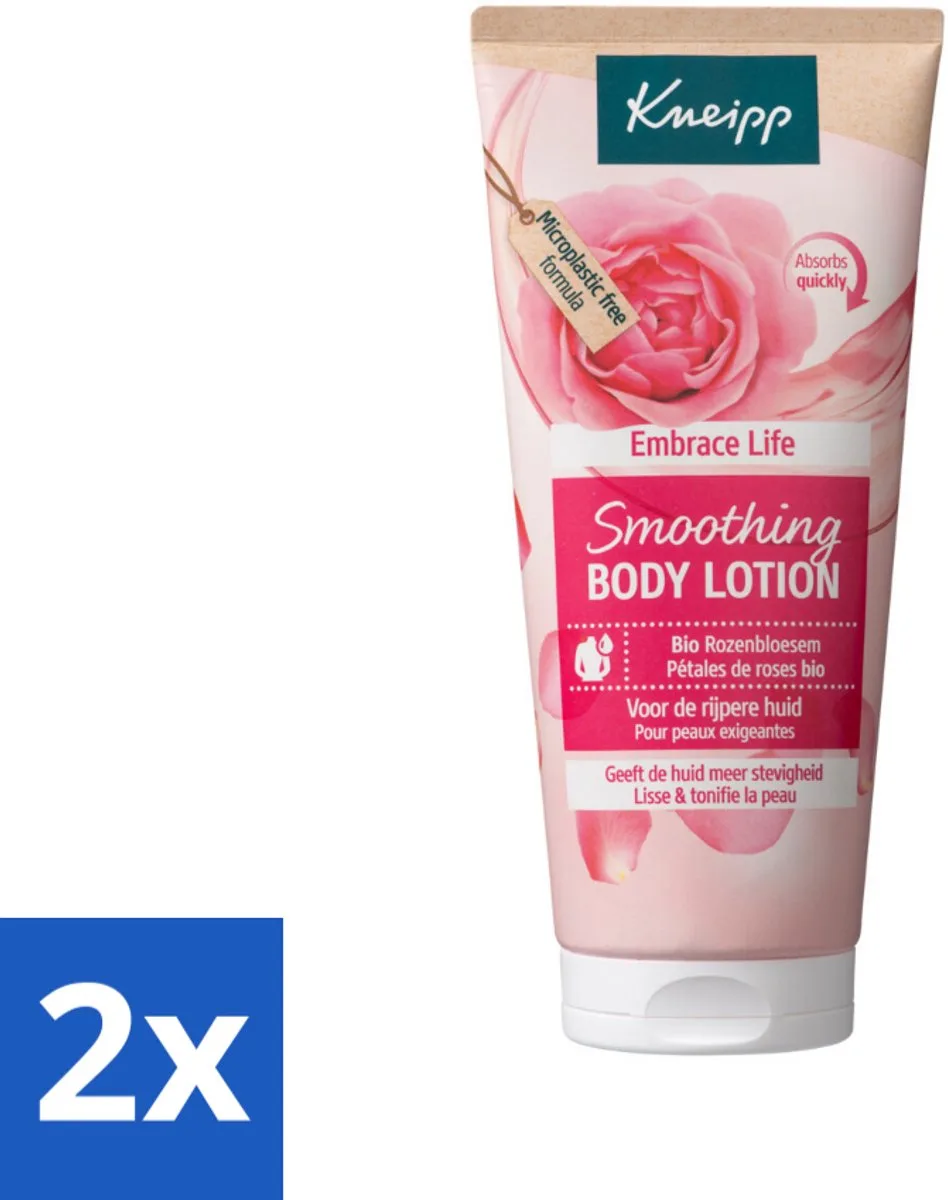 2 x Kneipp - Body lotion - Embrace Life - Anti‑Aging verzorging - 200 ml - Rijpe Huid - Anti-aging - Bodylotion - Hydraterende Crème - Verzorging by Kneipp – product photo