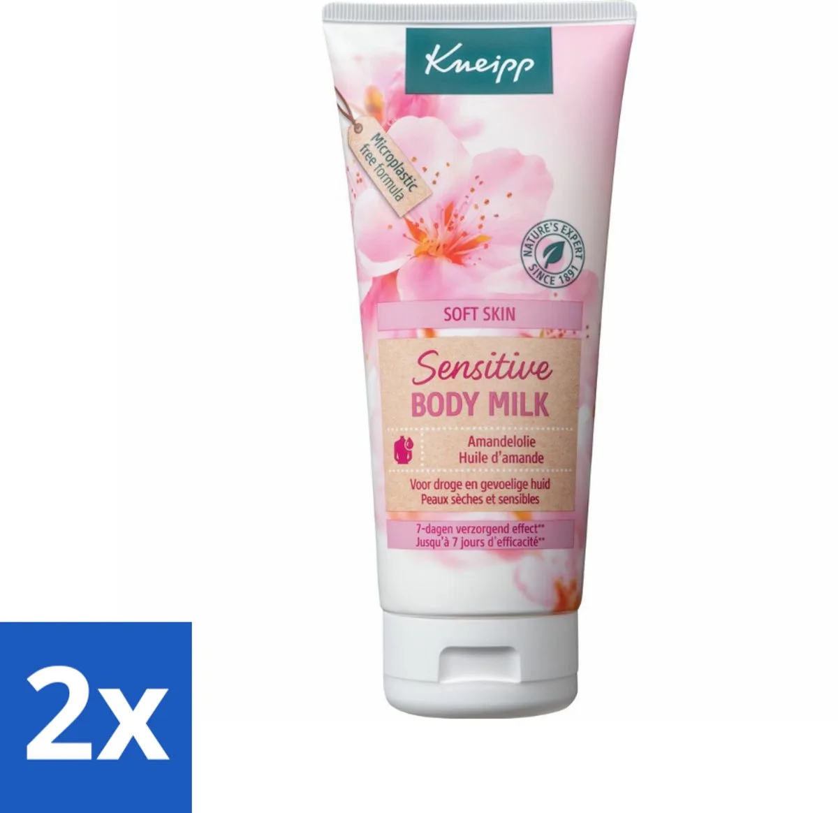2 x Kneipp - Body lotion - Soft Skin - Amandelbloesem - 200 ml - Lichaamslotion - Gevoelige Huid - Droge Huid - Natuurlijke Ingrediënten - Amandel by Kneipp – product photo