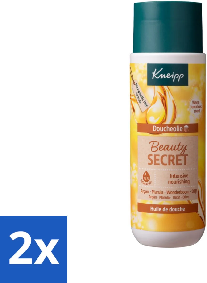 2 x Kneipp - Doucheolie - Beauty Secret - 200 ml - Doucheolie - Huidverzorging - Argan Olie - Marula Olie - Wonderboom Olie by Kneipp – product photo