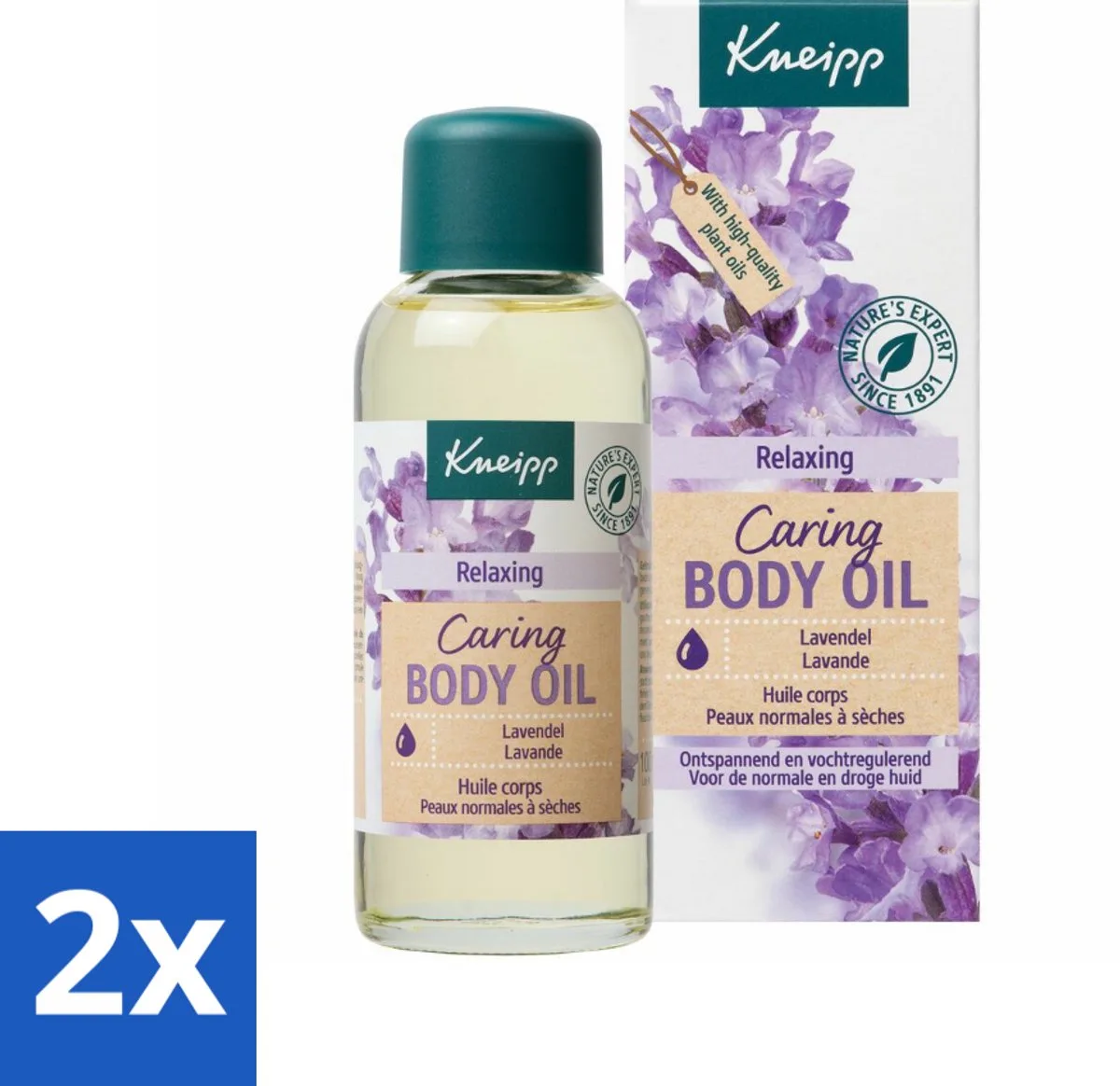 2 x Kneipp - Huidolie - Relaxing - Lavendel - Trekt snel in - 100 ml - Huidolie - Lavendel - Ontspanning - Verzorging - Natuurlijke Oliën de Kneipp – photo produit