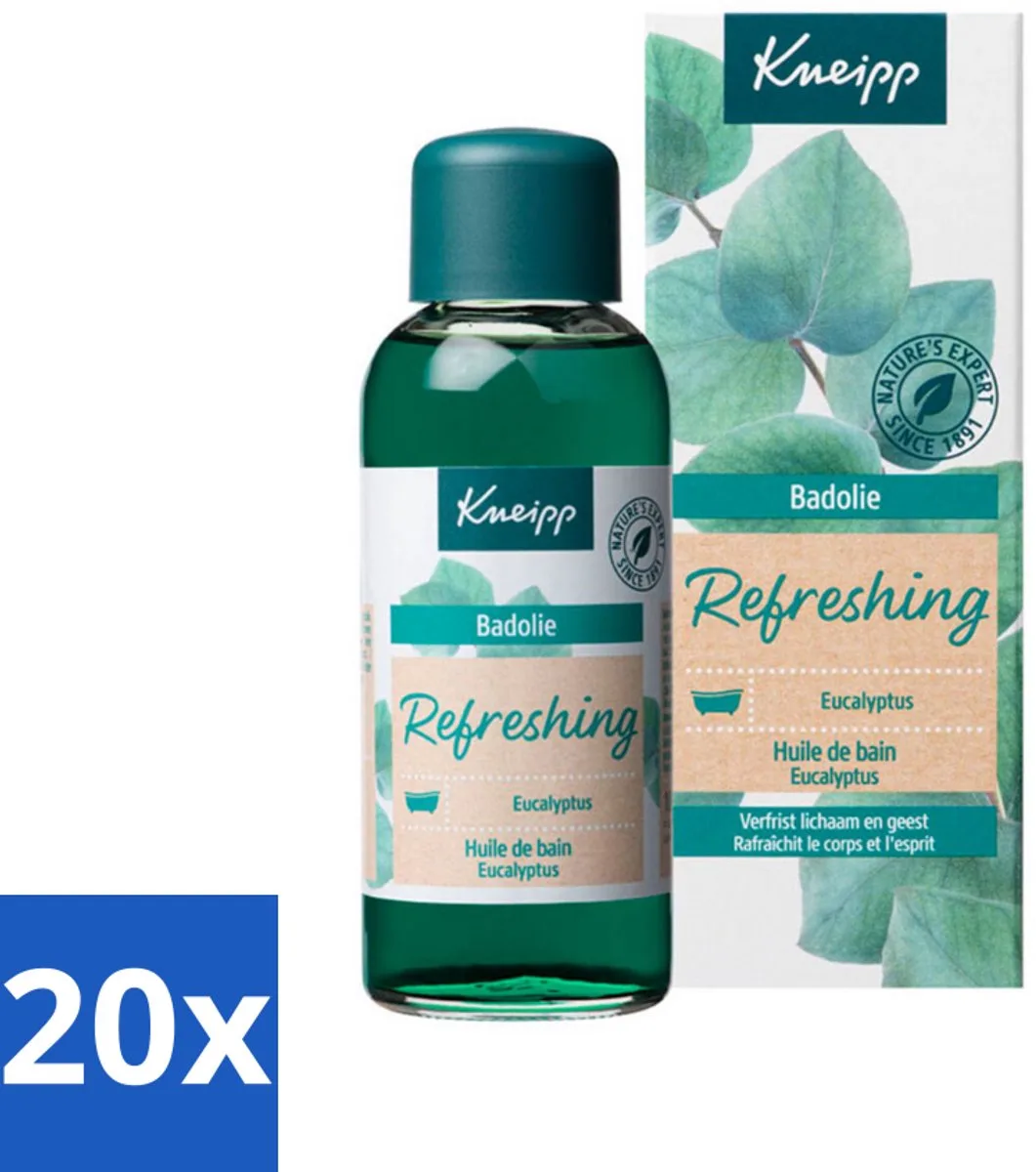20 x Kneipp - Badolie - Mint Eucalyptus - 100 ml - Badolie Mint Eucalyptus - Eucalyptusolie Bad - Aromatherapie Bad - Verfrissend Bad - Badolie Voor Vermoeidheid von Kneipp – Produktfoto