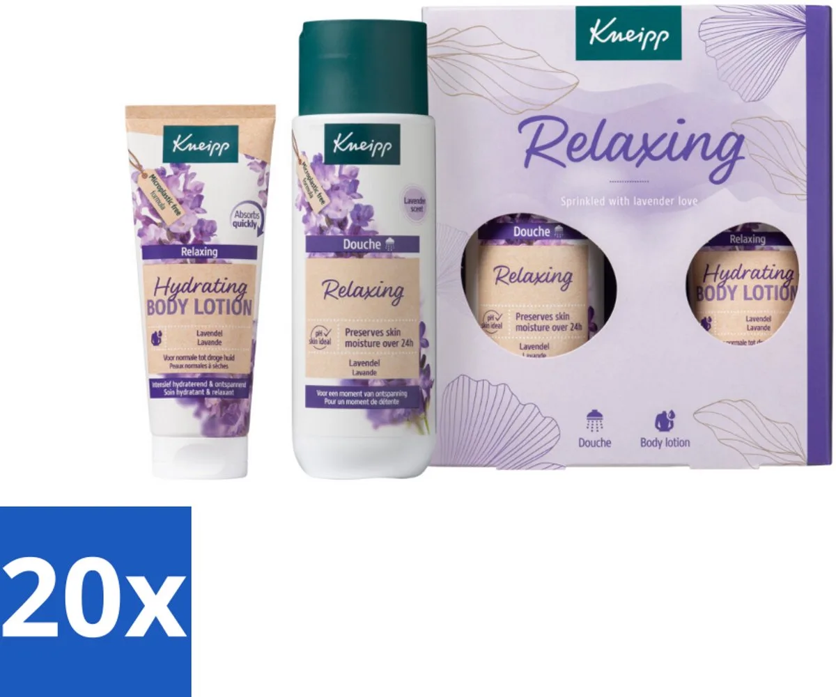 20 x Kneipp – Relaxing Moments – Geschenkset – Lavendel – Douchegel & Bodylotion - Ontspanning - Lavendel - Douchegel - Bodylotion - Geschenkset de Kneipp – photo produit