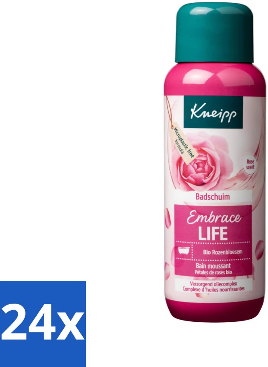 24 x Kneipp - Badschuim - Embrace Life - Anti-Aging verzorging - 400 ml - Badschuim - Anti-aging - Droge Huid - Rijpere Huid - Rozen von Kneipp – Produktfoto