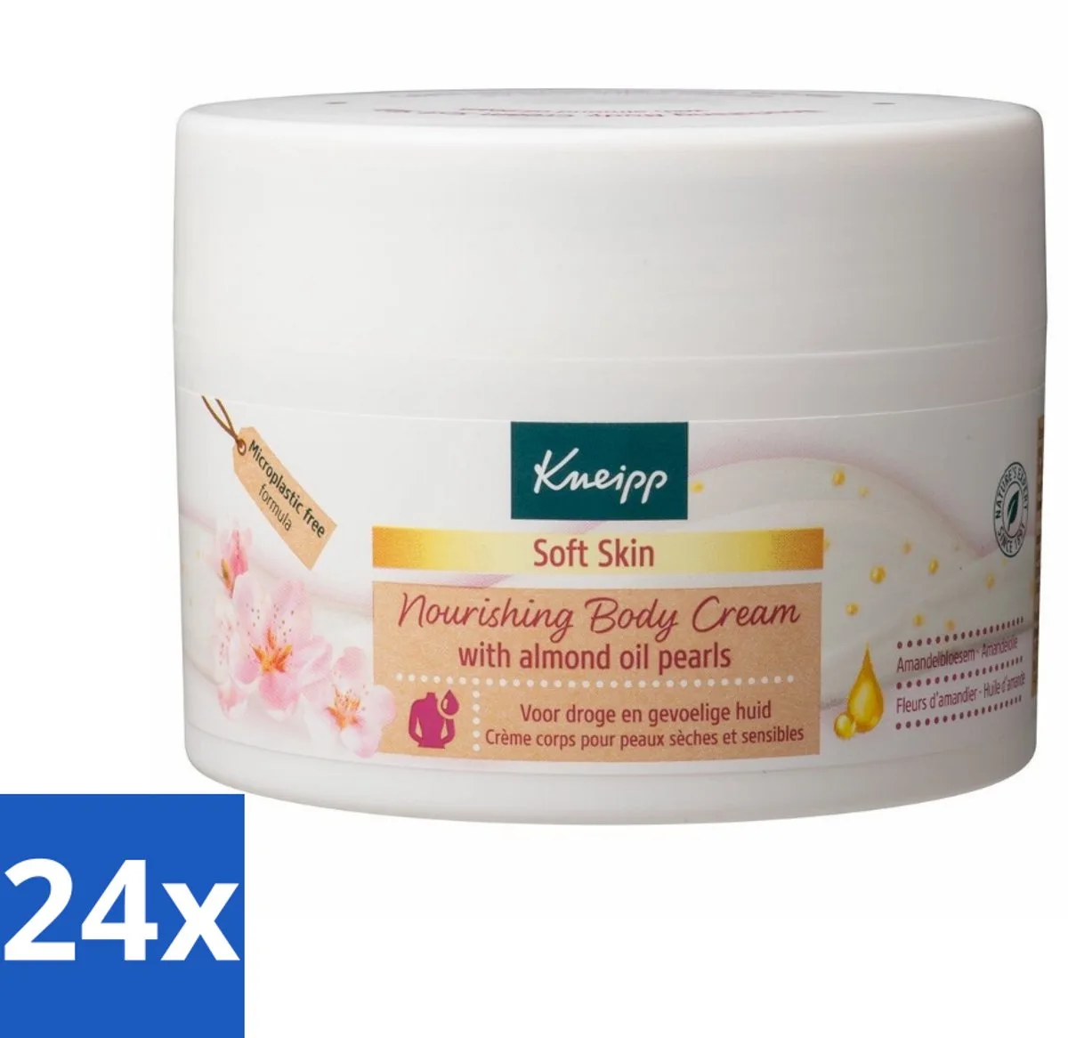 24 x Kneipp - Body crème - Soft Skin - Amandelbloesem - 200 ml - Lichaamscrème - Verzorging - Hydraterende Crème - Zachte Huid - Anti-veroudering fra Kneipp – produktbillede