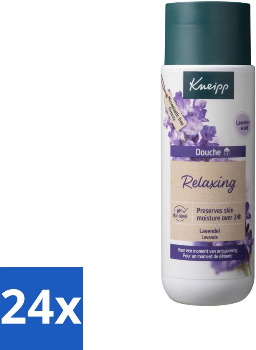 24 x Kneipp Douche Relaxing 200 ml - Douchegel - Ontspannende Geur - Lavendel - Stress Verlichten - Huid Verzorging fra Kneipp – produktbillede