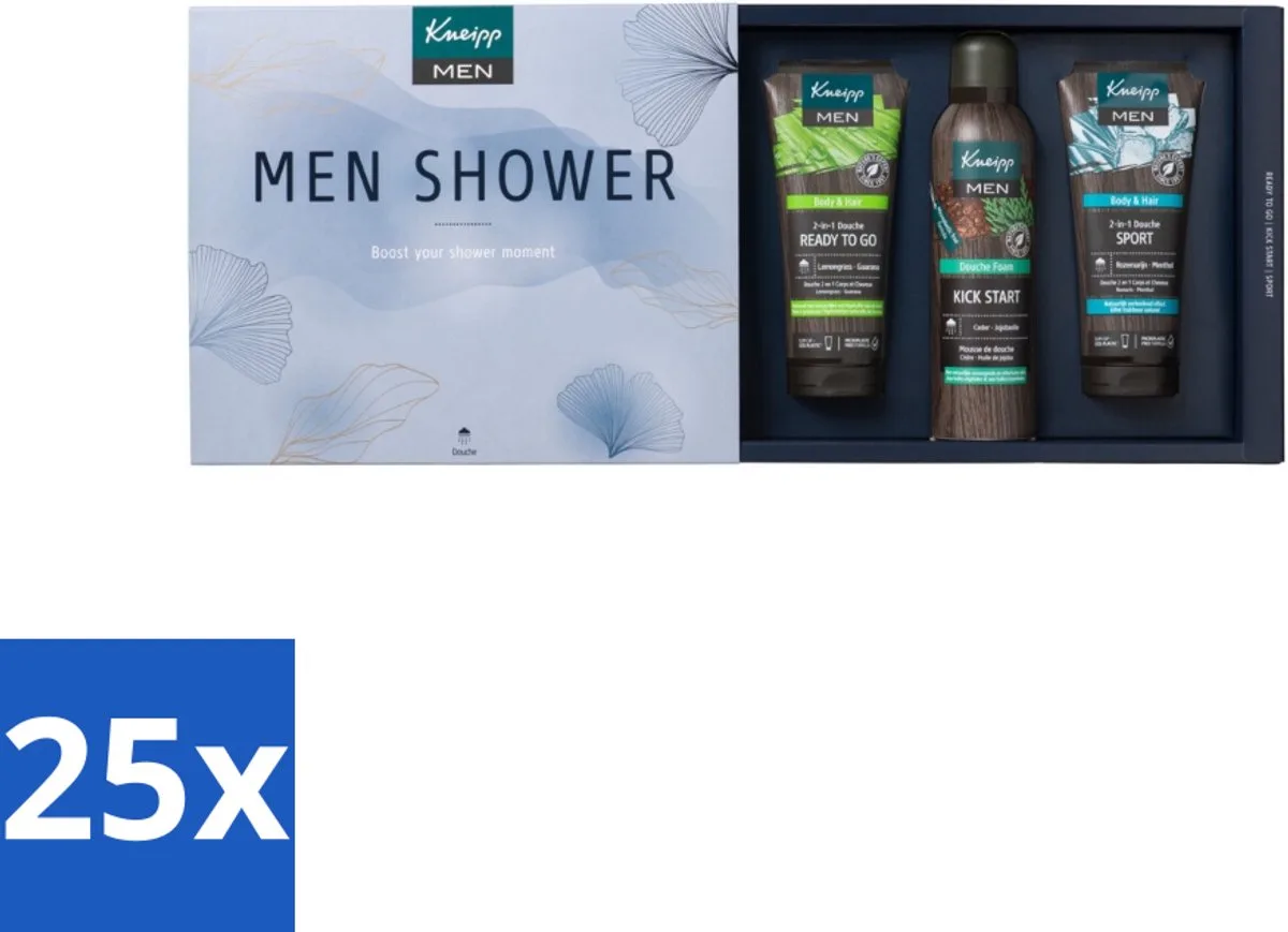 25 x Kneipp - Men Collection Luxe Geschenkset - Douchegel - Mannelijke Verzorging - Natuurlijke Verzorging - Geschenkset - Geschenk Voor Hem de Kneipp – photo produit