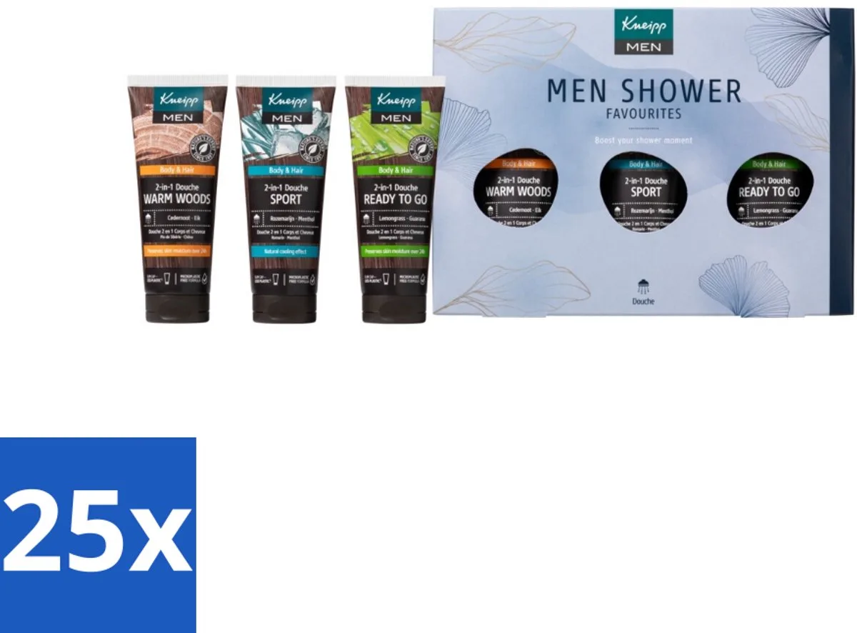 25 x Kneipp - Men Shower Favourites Geschenkset - Douchegel - 2-in-1 Douche - Mannelijke Huidverzorging - Natuurlijke Huidverzorging - Sportdouche de Kneipp – photo produit