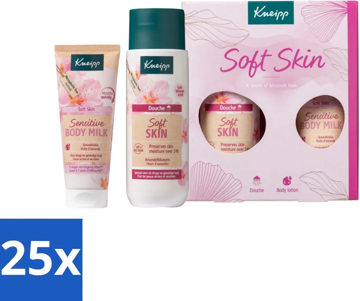 25 x Kneipp - Soft Skin Moments Geschenkset - Douchegel - Huidverzorging - Gevoelige Huid - Douchegel - Body Milk - Amandelolie von Kneipp – Produktfoto