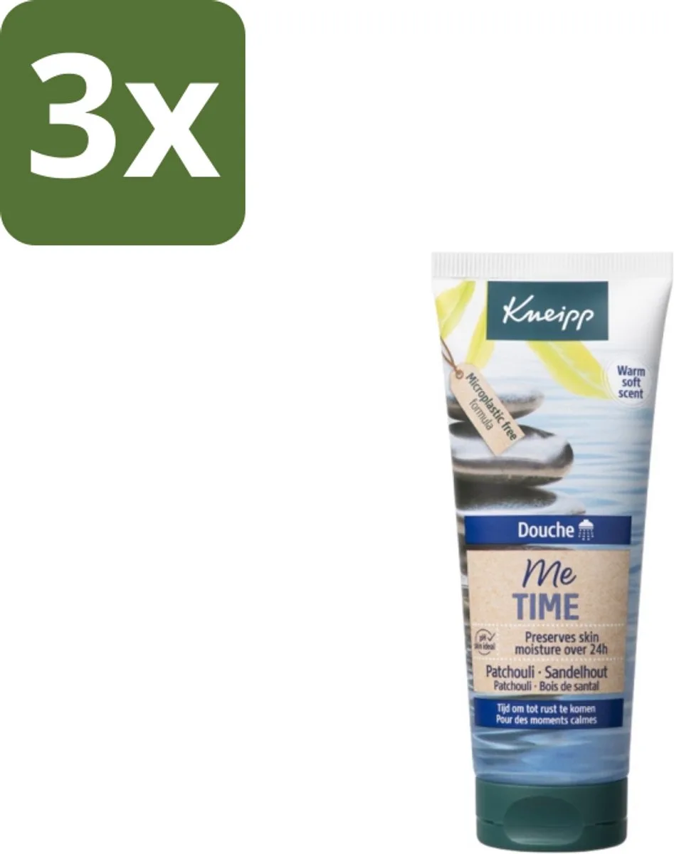 3 x Kneipp – Douchegel – Me Time Patchouli & Sandelhout – 75 ml - Douchegel - Ontspanning - Me-time - Patchouli - Sandelhout van Kneipp – productfoto