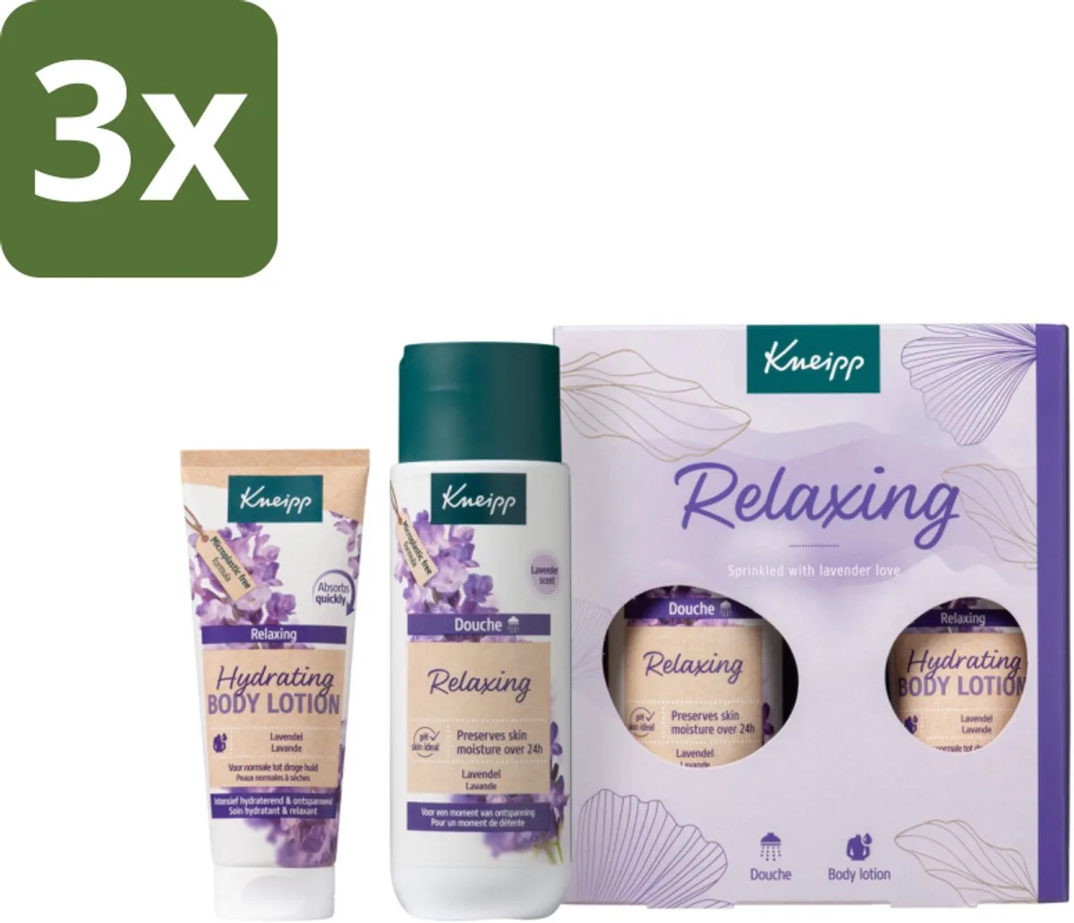 3 x Kneipp – Relaxing Moments – Geschenkset – Lavendel – Douchegel & Bodylotion - Ontspanning - Lavendel - Douchegel - Bodylotion - Geschenkset by Kneipp – product photo
