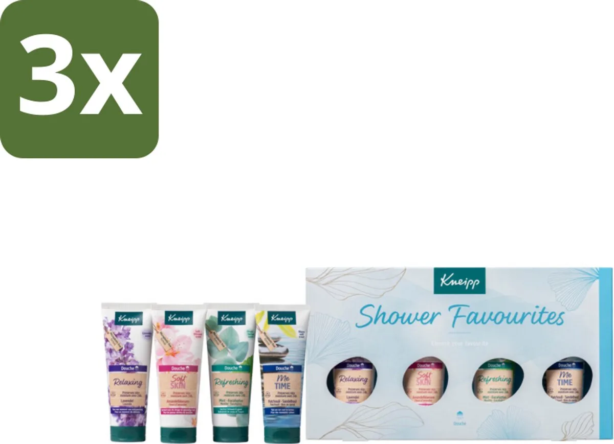 3 x Kneipp – Shower Favourites – Luxe Geschenkset - Douchegel - Douche Set - Luxe Douche - Gezondheid - Natuurlijke Ingrediënten de Kneipp – photo produit