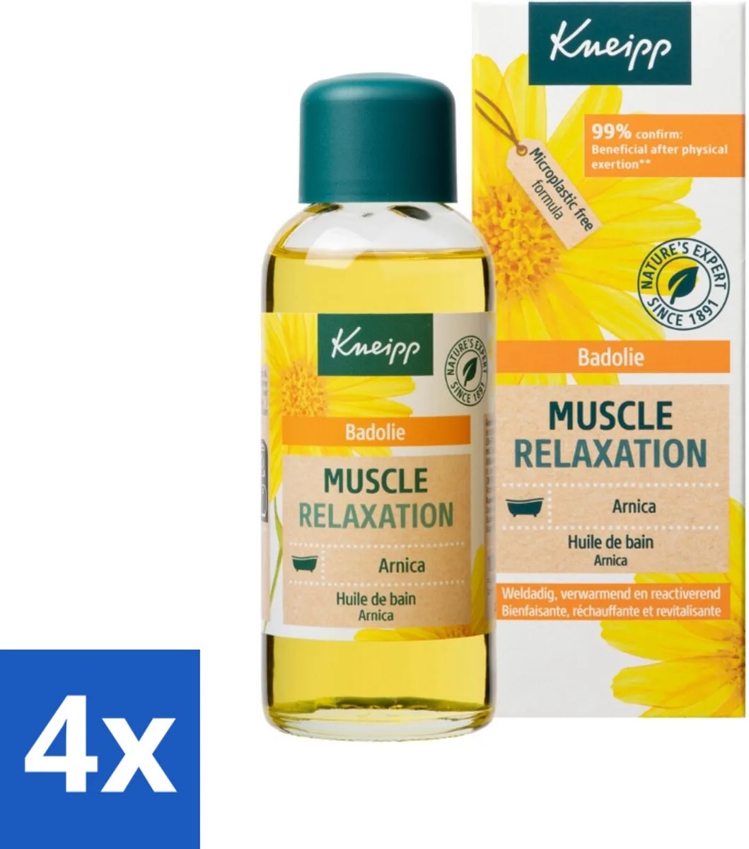 4 x Kneipp - Badolie - Arnica - Voor spieren en gewrichten - 100 ml - Arnica Bad - Spierpijn - Gewrichtspijn - Ontspanning - Verlichting van Kneipp – productfoto