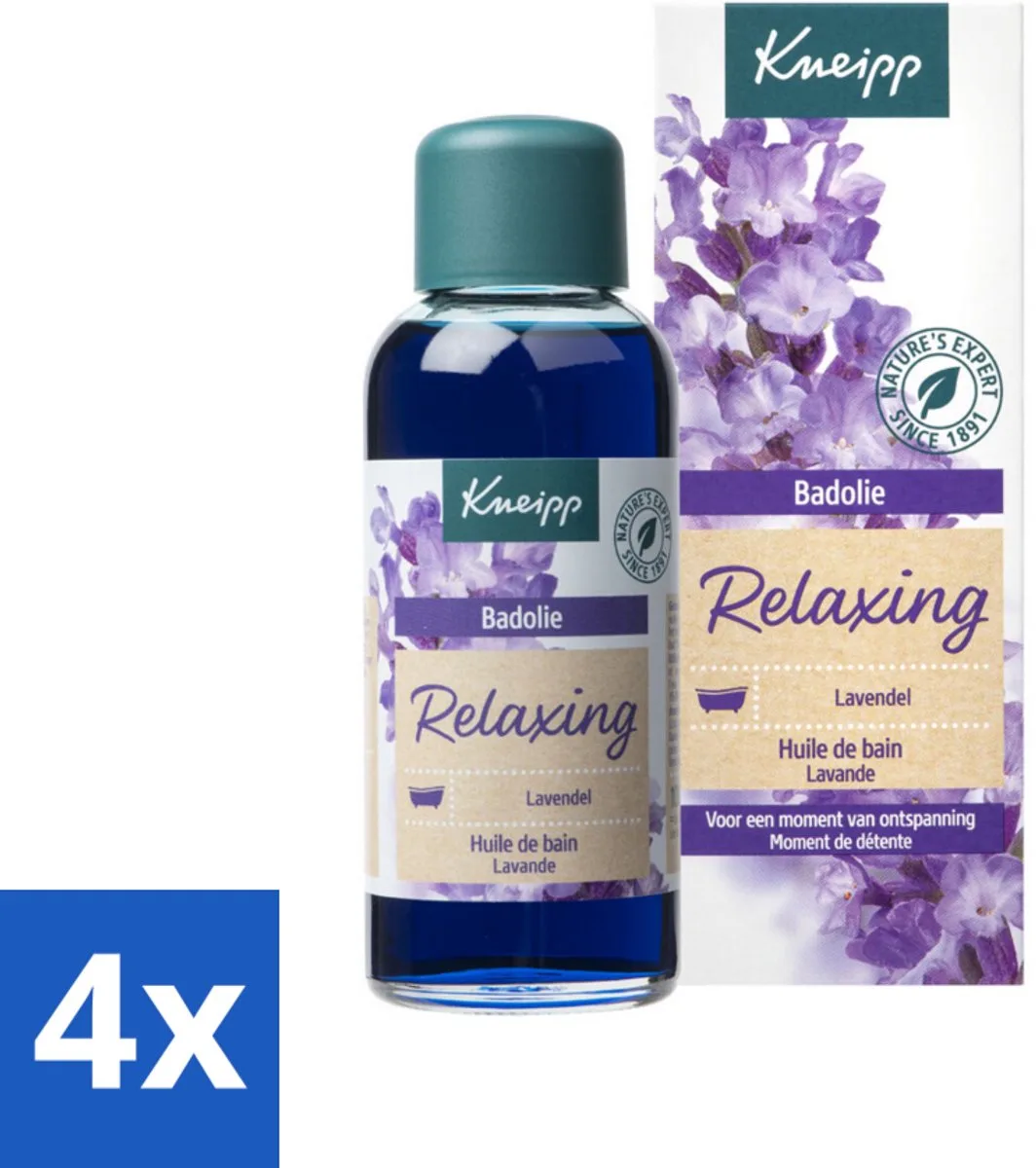 4 x Kneipp - Badolie - Lavendel - Ontspannende geur - 100 ml - Lavendel Badolie - Ontspannende Badolie - Badproducten - Lavendelolie - Huidverzorging van Kneipp – productfoto