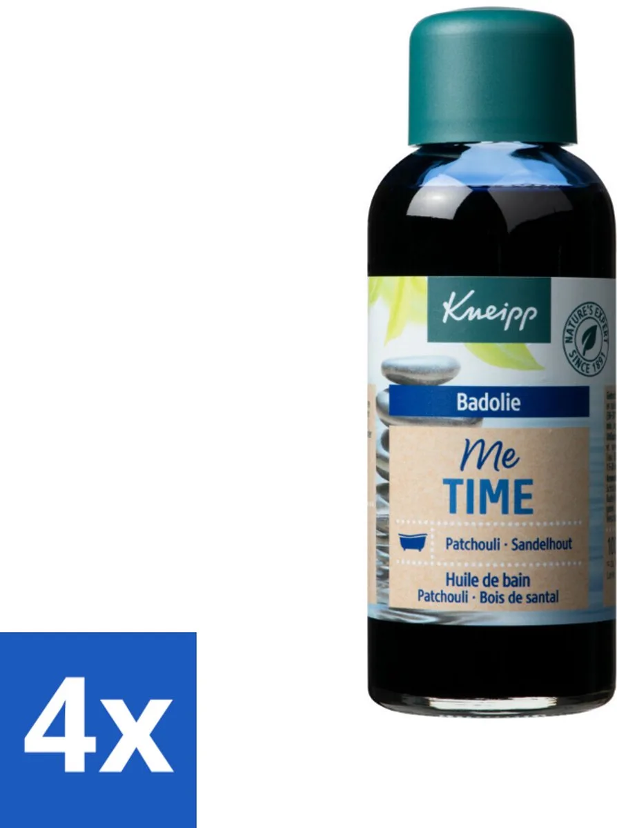 4 x Kneipp - Badolie - Me-Time - Patchouli & Sandelhout - 100 ml - Badproducten - Badolie - Ontspannende Badolie - Patchouli - Sandelhout by Kneipp – product photo