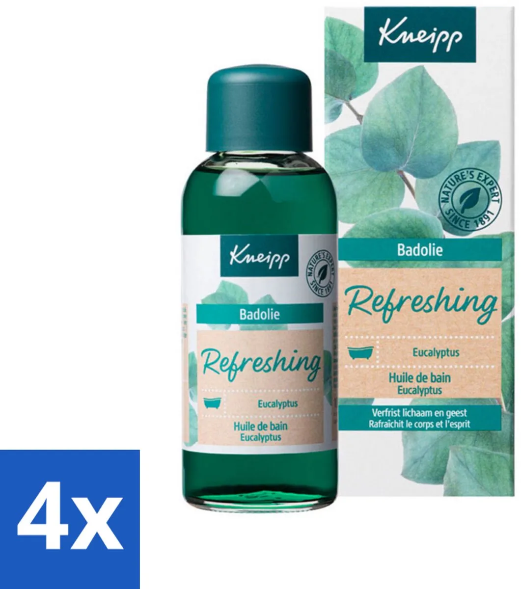 4 x Kneipp - Badolie - Mint Eucalyptus - 100 ml - Badproduct - Badolie - Eucalyptus - Mint - Aromatherapie van Kneipp – productfoto