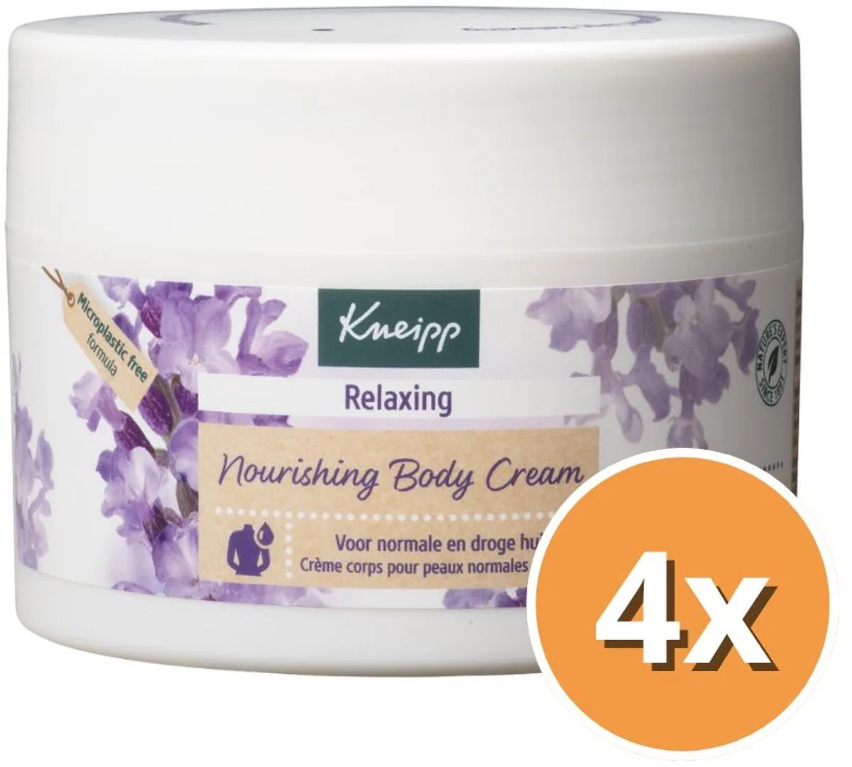 4 x Kneipp - Body crème - Relaxing - Lavendel - Rustgevende geur - 200 ml - Ontspanning - Bodycrème - Lavendel - Verzorging - Hydrateren van Kneipp – productfoto