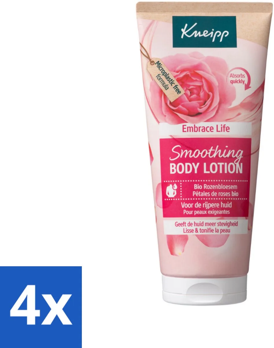 4 x Kneipp - Body lotion - Embrace Life - Anti‑Aging verzorging - 200 ml - Rijpe Huid - Anti-aging - Bodylotion - Hydraterende Crème - Verzorging von Kneipp – Produktfoto