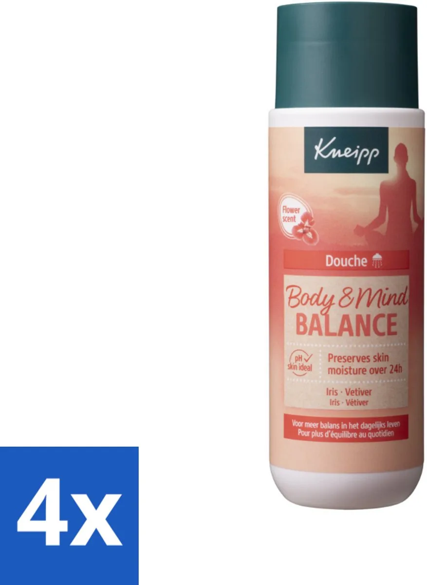 4 x Kneipp - Douchegel - Body & Mind Balance - 200 ml - Douchegel - Iris - Vetiver - Ontspannend - Kalmerend by Kneipp – product photo