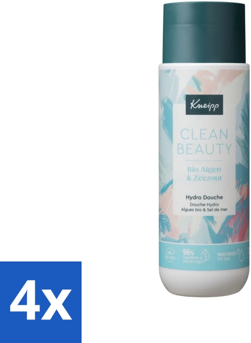 4 x Kneipp - Douchegel - Clean Beauty - Algen & Zeezout - 200 ml - Douchegel - Algen - Zeezout - Biologische Ingrediënten - Natuurlijke Verzorging van Kneipp – productfoto