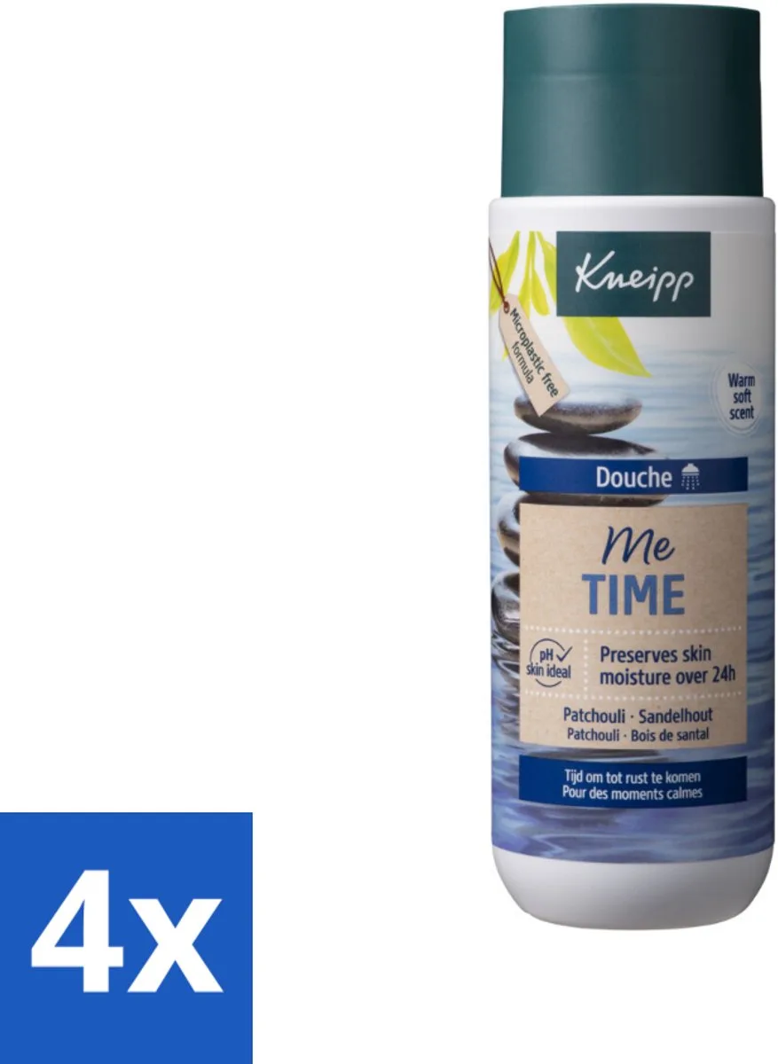 4 x Kneipp - Douchegel - Me-Time - 200 ml - Douchegel - Ontspanning - Patchouli - Sandelhout - Natuurlijke Geur by Kneipp – product photo