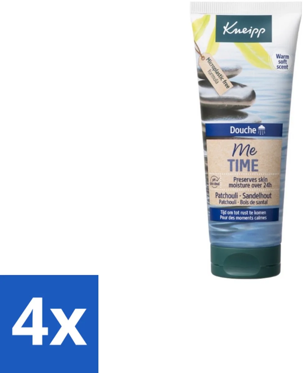 4 x Kneipp – Douchegel – Me Time Patchouli & Sandelhout – 75 ml - Doucheschaam - Ontspanning - Me-time - Patchouli - Sandelhout van Kneipp – productfoto