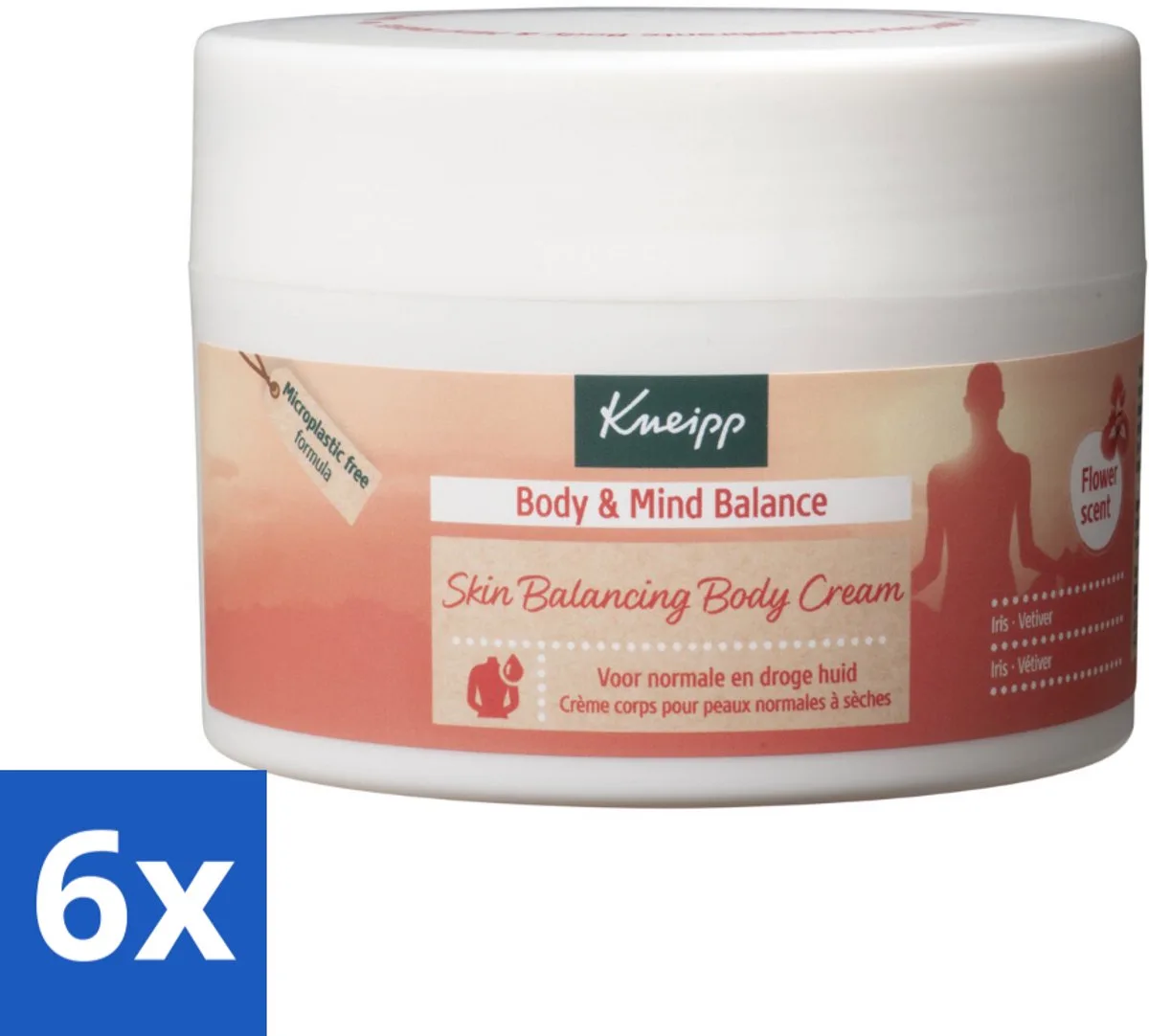 6 x Kneipp - Body crème - Body & Mind Balance - Iris & Vetiver - 200 ml - Lichaamscrème - Verzorging - Hydratatie - Iris - Vetiver von Kneipp – Produktfoto