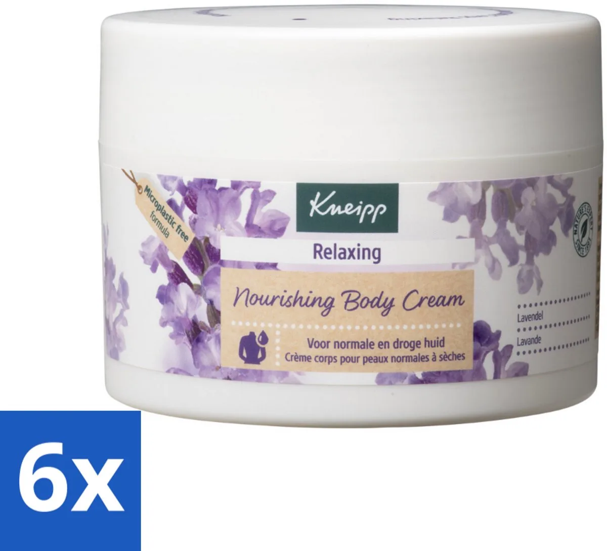 6 x Kneipp - Body crème - Relaxing - Lavendel - Rustgevende geur - 200 ml - Ontspanning - Bodycrème - Lavendel - Verzorging - Hydrateren de Kneipp – photo produit