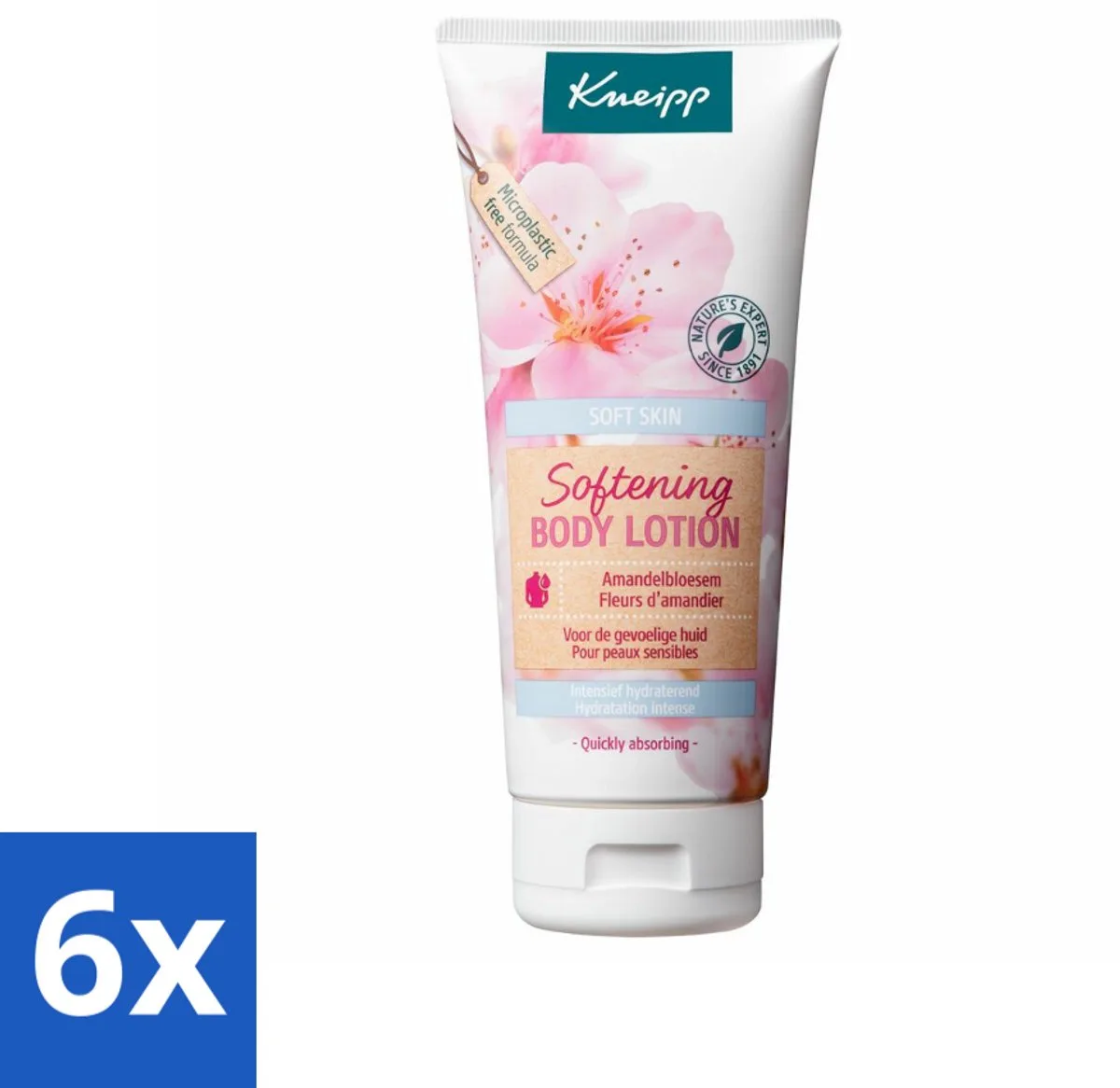 6 x Kneipp - Body lotion - Soft Skin - Amandelbloesem - 200 ml - Lichaamslotion - Gevoelige Huid - Hydraterende Lotion - Amandelolie - Zachte Huid de Kneipp – photo produit