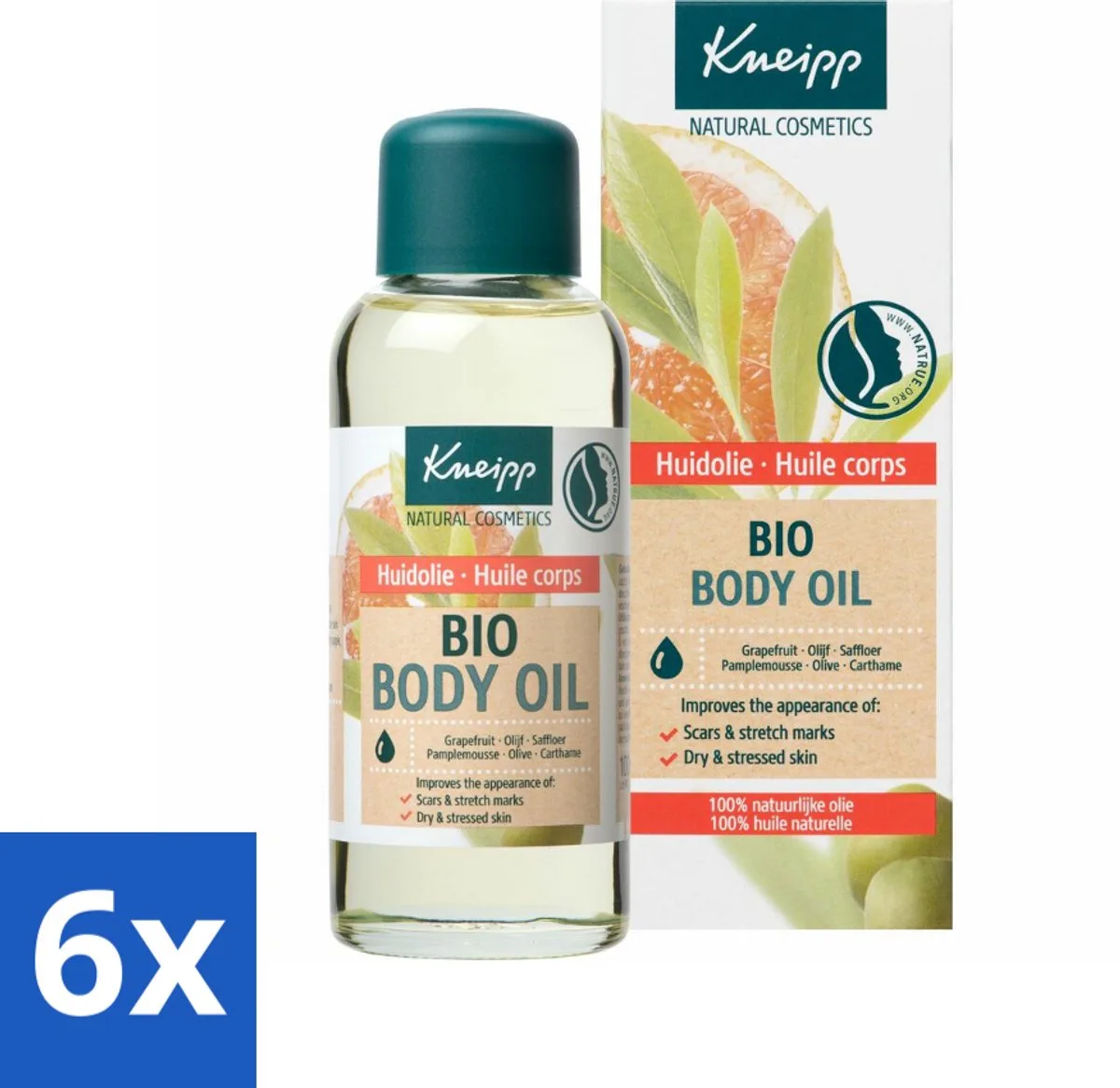 6 x Kneipp - Huidolie - Bio - Voor striae & littekens - 100 ml - Huidolie - Striae - Littekens - Droge Huid - Biologische Oliën de Kneipp – photo produit
