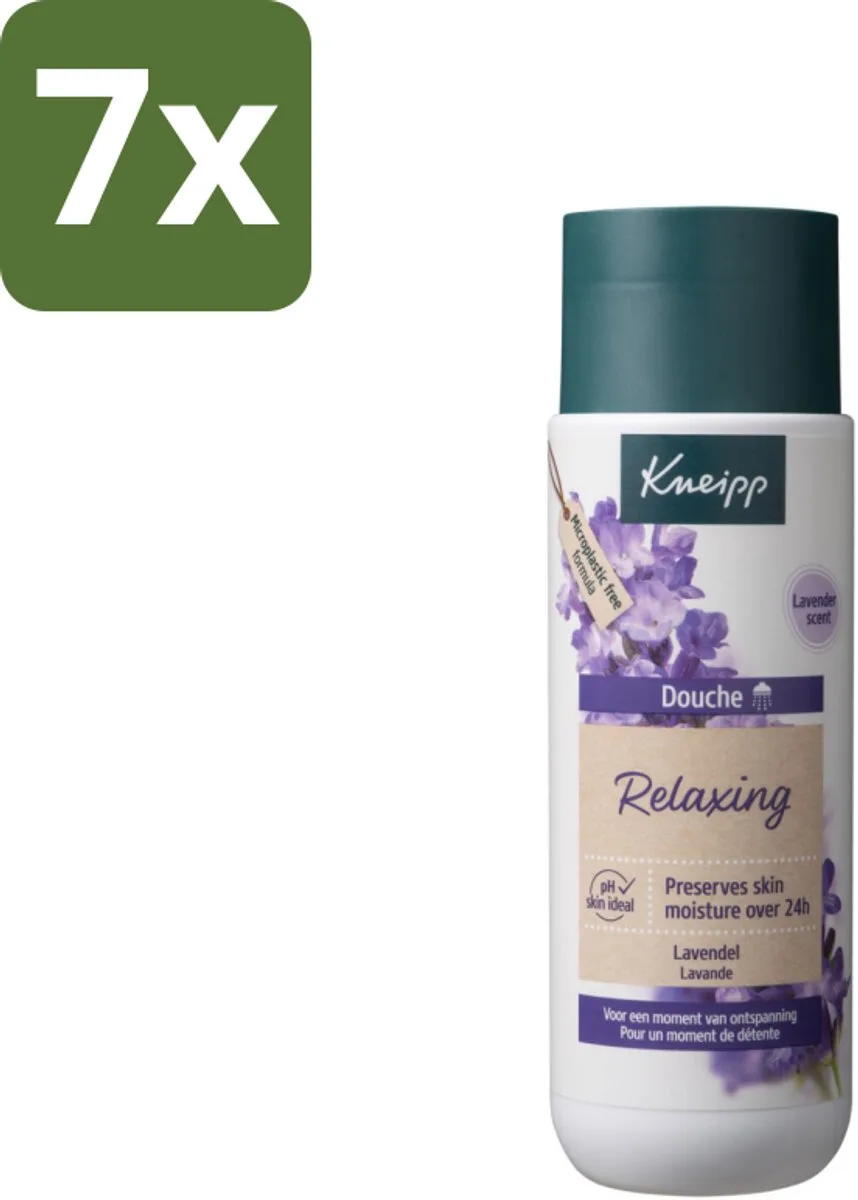 7 x Kneipp Douche Relaxing 200 ml - Douchegel - Ontspannende Geur - Lavendel - Stress Verlichten - Huid Verzorging de Kneipp – photo produit