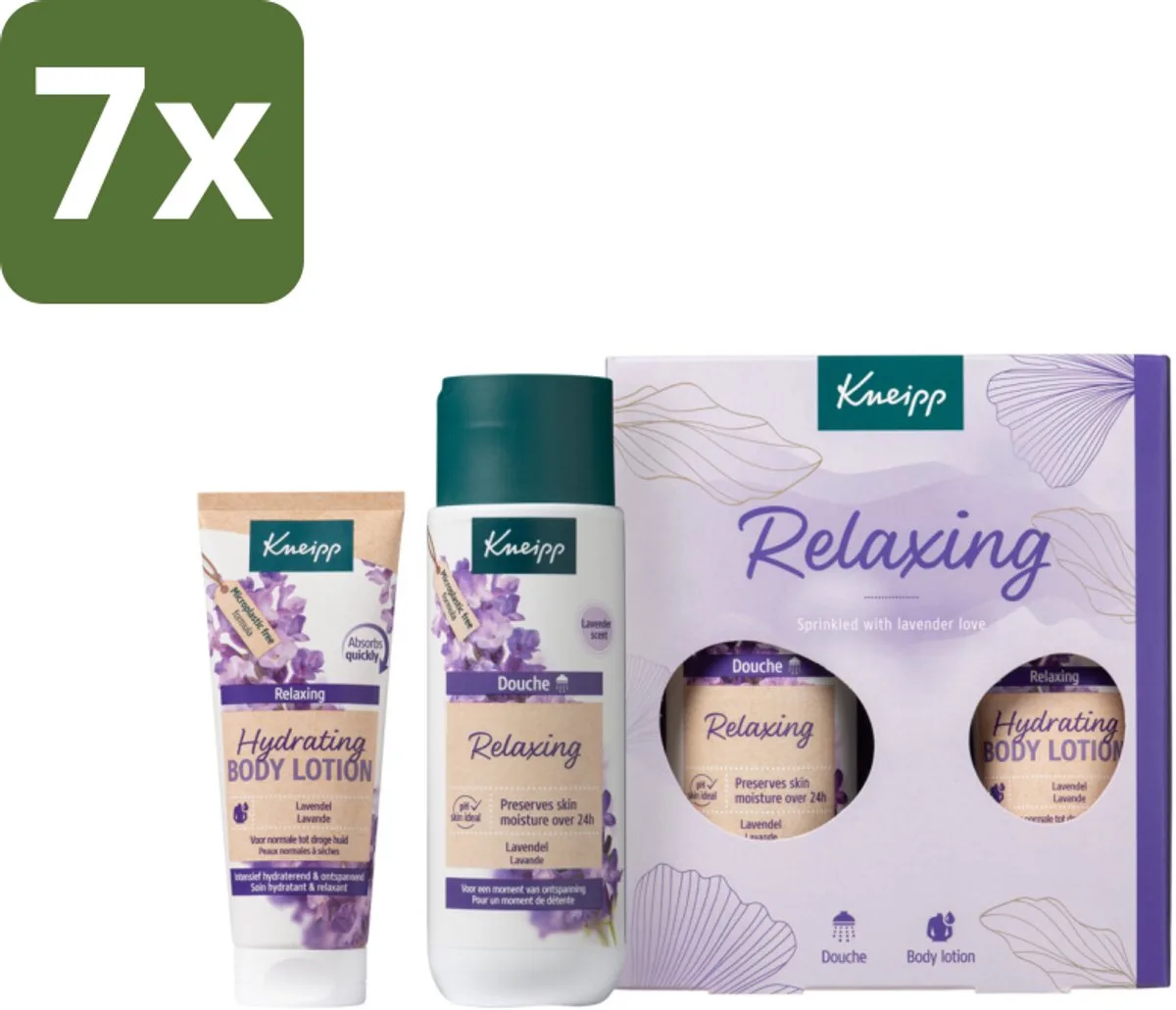 7 x Kneipp – Relaxing Moments – Geschenkset – Lavendel – Douchegel & Bodylotion - Ontspanning - Lavendel - Douchegel - Bodylotion - Geschenkset van Kneipp – productfoto