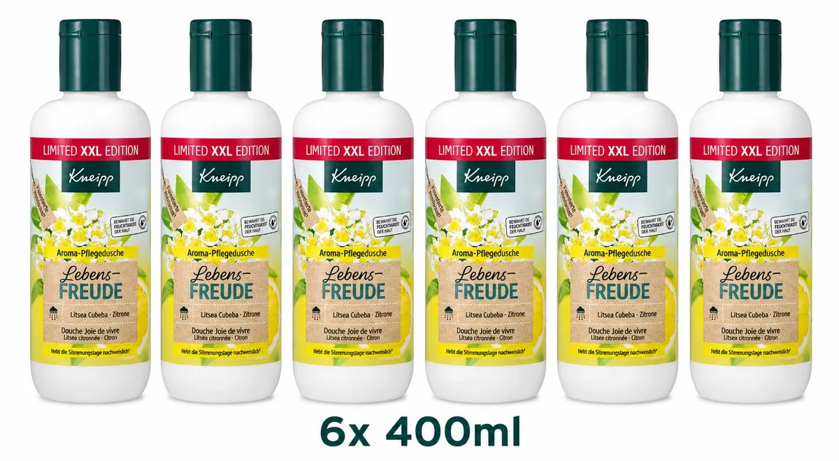 Douchegel - Levensvreugde - Citroen - 6x 400ml von Kneipp – Produktfoto