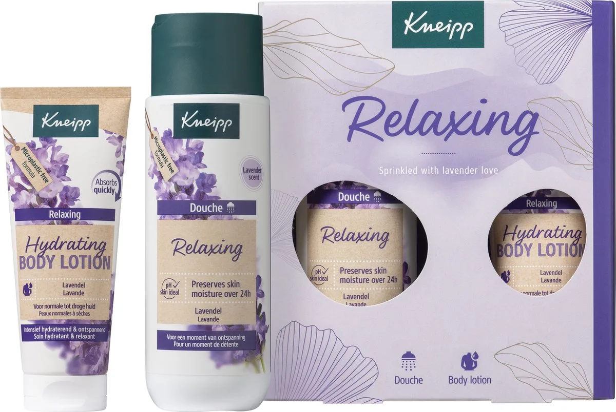 Relaxing Moments Geschenkset - Lavendel - Douchegel & Bodylotion van Kneipp – productfoto