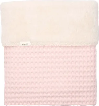 Amsterdam Wafel Wiegdeken - Maat 100 x 75 - Cotton Fleece - Candy de Koeka en Rose – photo produit 1 sur 3