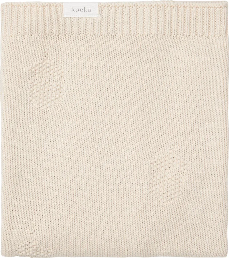 baby wiegdeken Nuts - gebreid katoen - 75x90 cm by Koeka in White – product photo