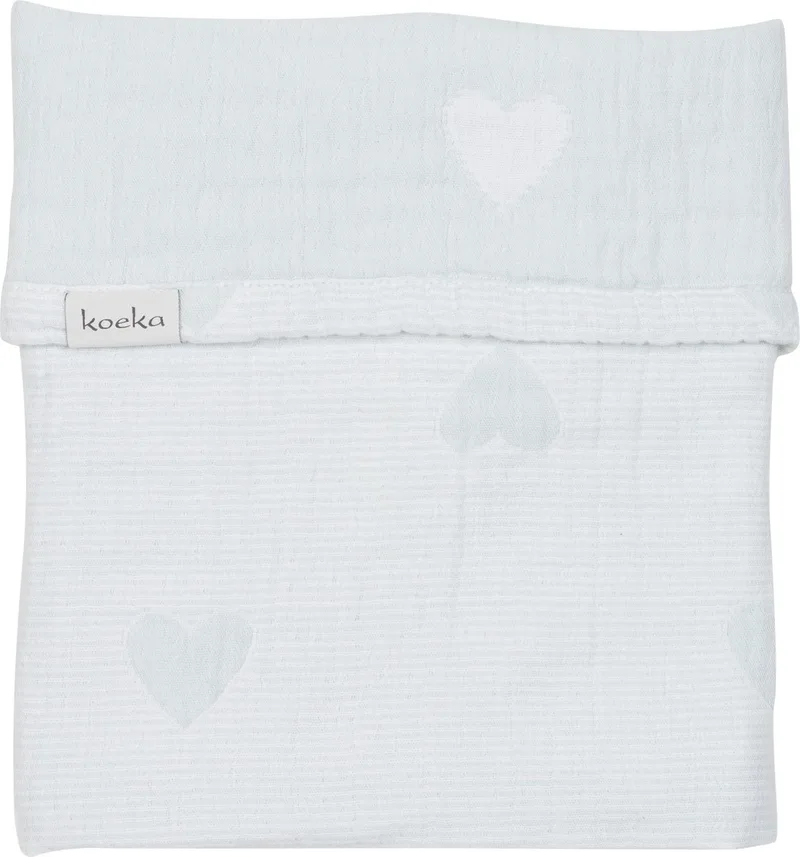 Deken Wieg Altea hearts - One size by Koeka in Soft mint – product photo