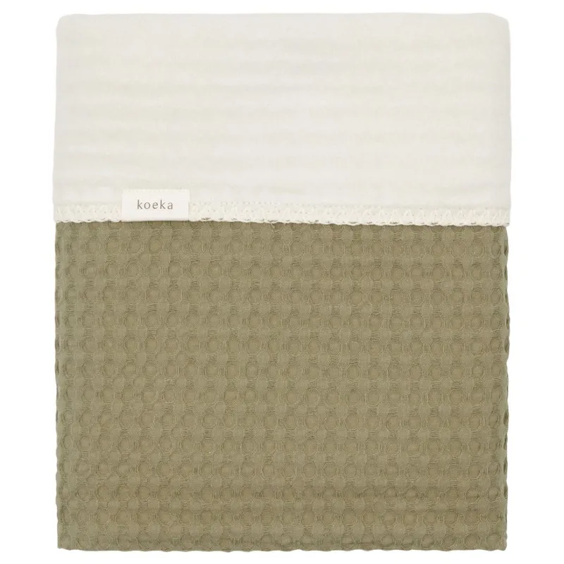 Deken Wieg Koeka Wafel Cotton Fleece Moss by Koeka – product photo