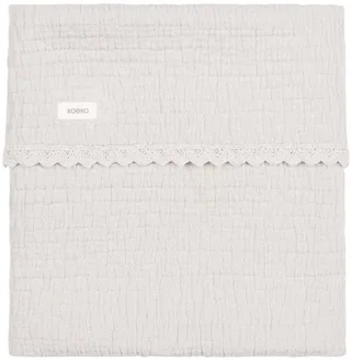 Elba Ledikantdeken Lace - 100 x 150 cm - Stone fra Koeka i Grå – produktbillede 1 af 3