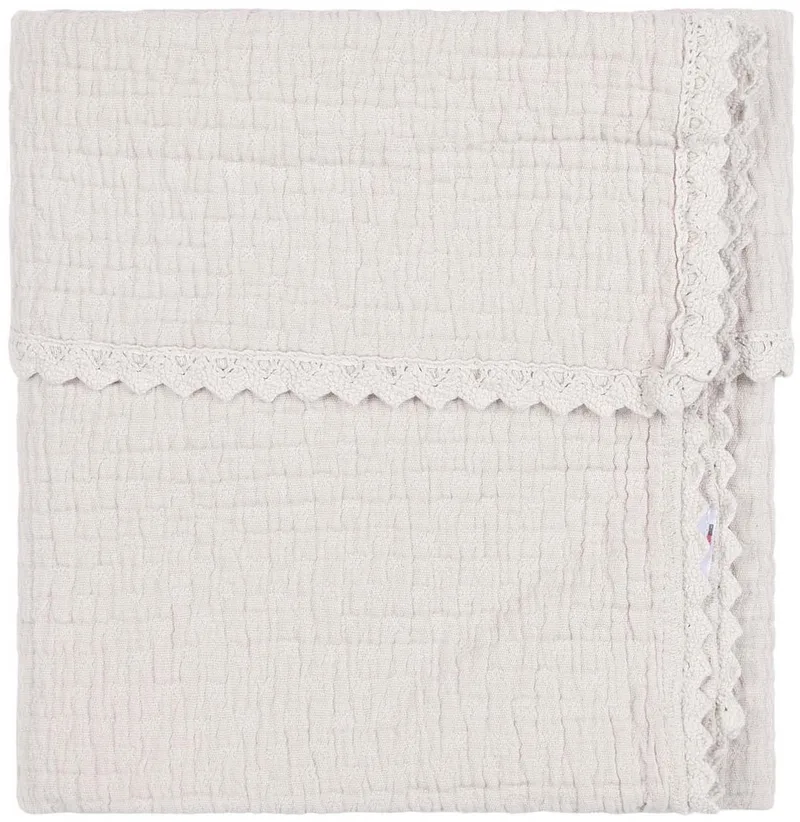 Elba Wiegdeken Lace - 75 x 100 cm - Stone van Koeka in Grijs – productfoto