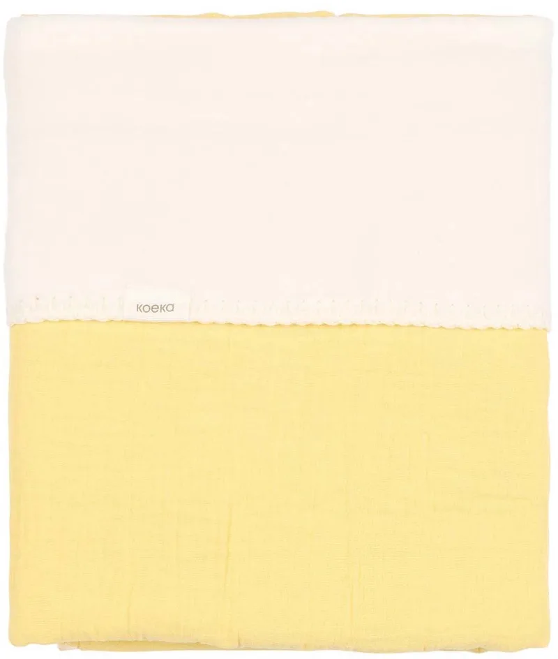 Faro Ledikantdeken - 100 x 150cm - Katoen/Fleece/Wafel - Honey fra Koeka i Guld – produktbillede