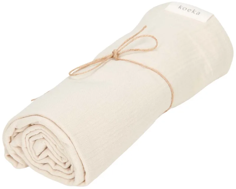 Faro Swaddle - 75x75 cm - Hydrofiel - Warm White by Koeka in White – product photo