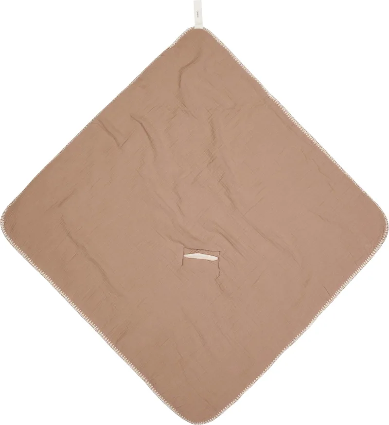 omslagdoek met teddy - Faro - caffe - 100x100 van Koeka in Bruin – productfoto