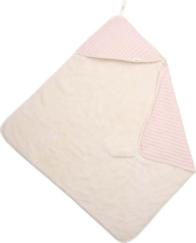 Oslo Omslagdoek - Maat 100 x 100 - Wafel/Teddy - Candy by Koeka in Pink – product photo