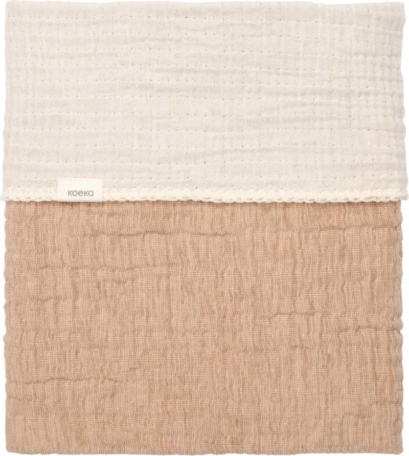 Rivoli Wiegdeken - Maat 75 x 100 - Caffe by Koeka in Brown – product photo