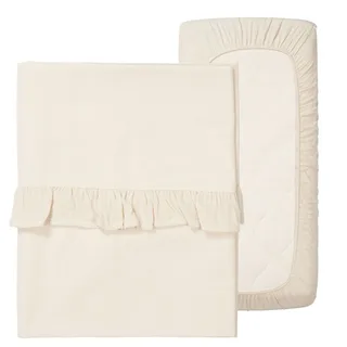 Set | Laken Wieg + Hoeslaken Wieg Ruffle Faro Warm White by Koeka – product photo 2 of 3