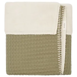Wafel Oslo Ledikantdeken - Teddy - Moss by Koeka in Groen donker – product photo 2 of 3