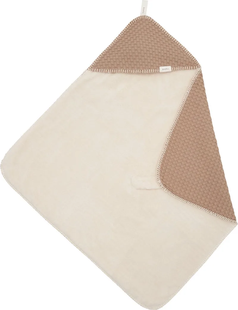Wafel Oslo Omslagdoek - Teddy - Caffe van Koeka in Bruin cognac – productfoto