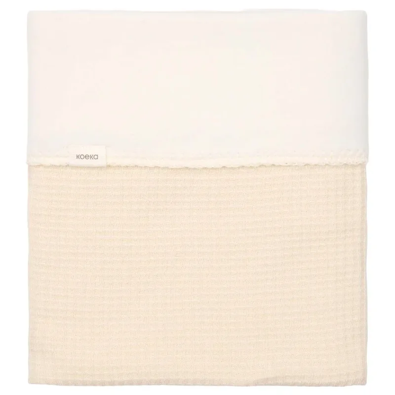 Wiegdeken Cotton Fleece Malaga Warm White - Wiegdekentje 75x100 cm van Koeka – productfoto